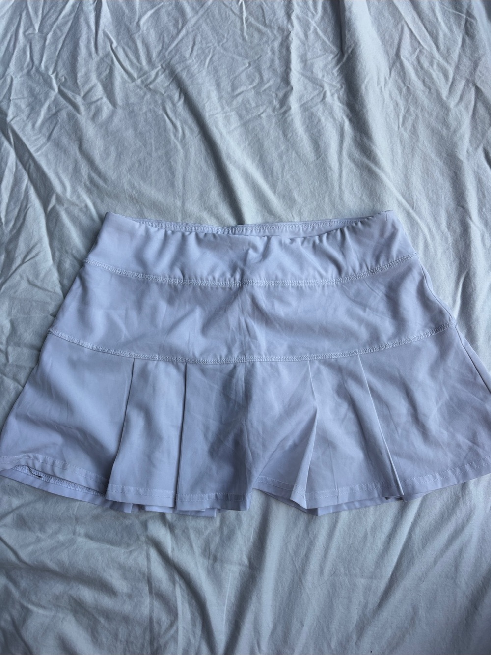 White tennis skirt